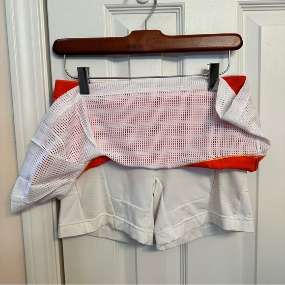 Adidas Women's Athletic Skort M Orange ClimaCool Tennis Gym Activewear - Picture 8 of 8